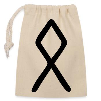 Rune Family Magic Knots At Home - Closable cotton gift bag (14x20cm) - nature - Front