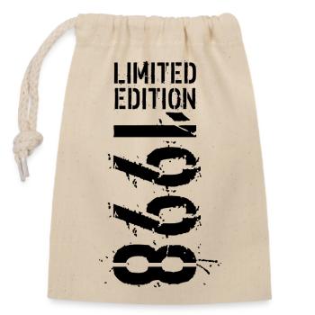 LIMITED EDITION 1998 NOIR - Sac cadeau en coton avec cordon (14 x 20 cm) - nature - Devant