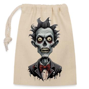 ZOMBIE in costume 5 - Closable cotton gift bag (14x20cm) - nature - Front