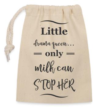 Dicton de bébé - Sac cadeau en coton avec cordon (14 x 20 cm) - nature - Devant