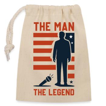 The Man Who Is The Legend - Closable cotton gift bag (14x20cm) - nature - Front