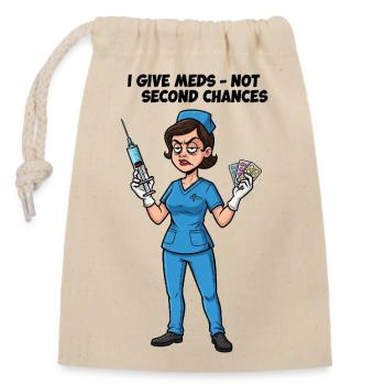 Pflegeheldin Spritze Pillen Krankenschwester - Verschließbarer Geschenkbeutel aus Baumwolle (14x20cm) - Natur - Vorne