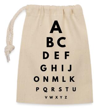 Vision test - Sac cadeau en coton avec cordon (14 x 20 cm) - nature - Devant