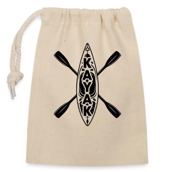 Sports nautiques en kayak - Sac cadeau en coton avec cordon (14 x 20 cm) - nature - Devant