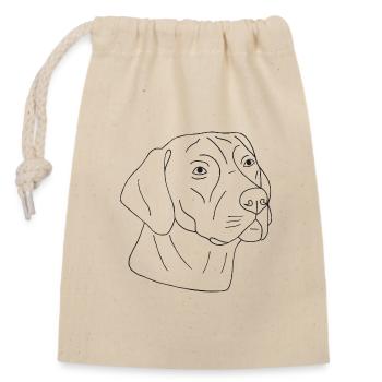Rhodesian Ridgeback - Verschließbarer Geschenkbeutel aus Baumwolle (14x20cm) - Natur - Vorne