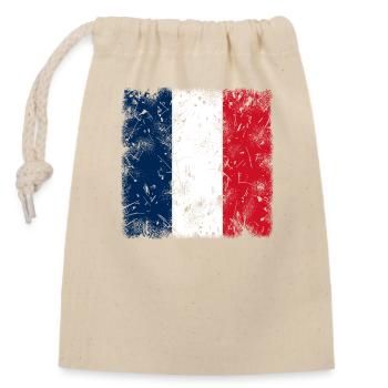 Frankreich Vintage - Verschließbarer Geschenkbeutel aus Baumwolle (14x20cm) - Natur - Vorne