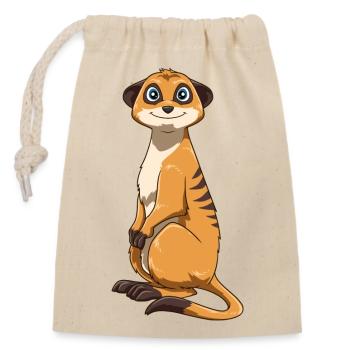 Meerkats for a meerkat lover - Closable cotton gift bag (14x20cm) - nature - Front
