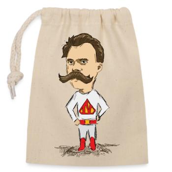 Nietzsche - Closable cotton gift bag (14x20cm) - nature - Front