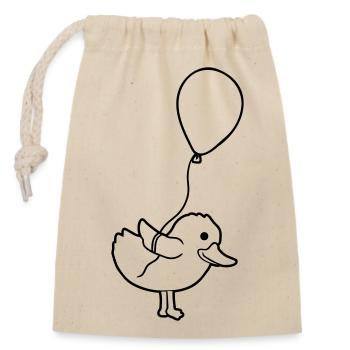 Little Chick Balloon Comic - Closable cotton gift bag (14x20cm) - nature - Front