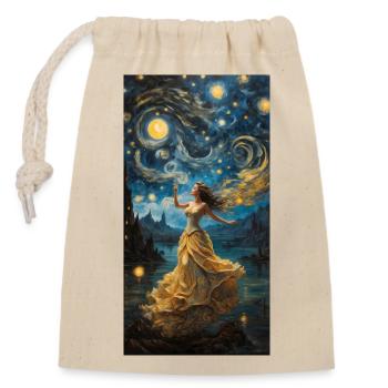 Dance - Closable cotton gift bag (14x20cm) - nature - Front