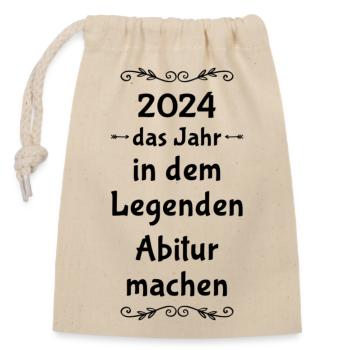 Légende des dictons d’Abi - Sac cadeau en coton avec cordon (14 x 20 cm) - nature - Devant