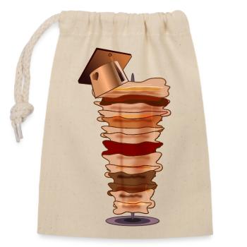 DÖNER KEBAB GRADUATION STUDIES - Closable cotton gift bag (14x20cm) - nature - Front