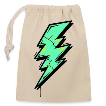 Lightning Style Lightning Abstract - Closable cotton gift bag (14x20cm) - nature - Front