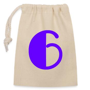 6. HAPPY BIRTHDAY. JOYEUX ANNIVERSAIRE - Sac cadeau en coton avec cordon (14 x 20 cm) - nature - Devant