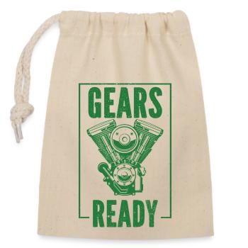 Motorcycle Motocross Bike Racing Motorsport - Closable cotton gift bag (14x20cm) - nature - Front