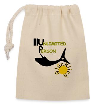 Content - Sac cadeau en coton avec cordon (14 x 20 cm) - nature - Devant