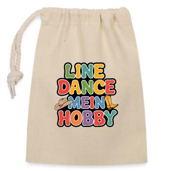 Line Dance mein Hobby - Verschließbarer Geschenkbeutel aus Baumwolle (14x20cm) - Natur - Vorne