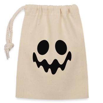 Helloween Pumpkin Ghost Face Costume - Closable cotton gift bag (14x20cm) - nature - Front