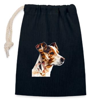 JACK RUSSELL - Verschließbarer Geschenkbeutel aus Baumwolle (14x20cm) - Navy - Vorne
