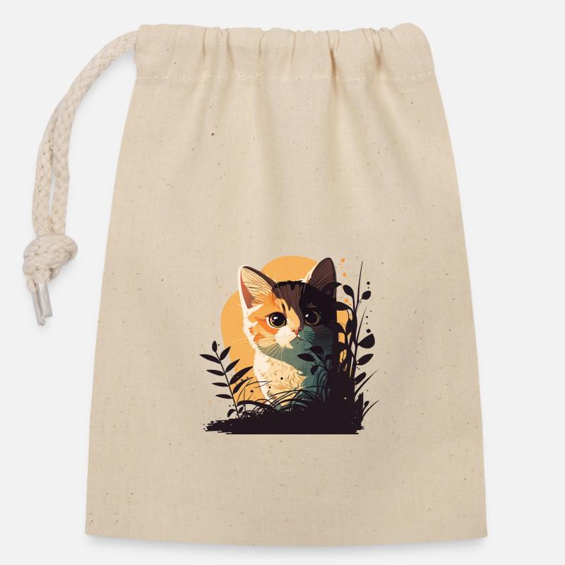 MASTIC - Sac cadeau en coton avec cordon (14 x 20 cm) - nature