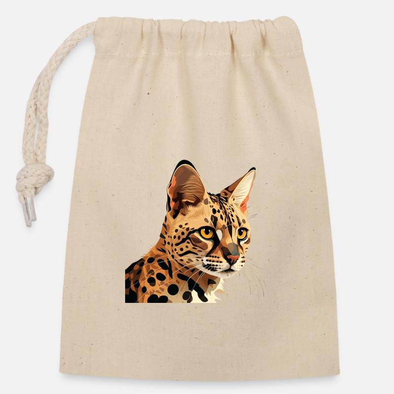 BENGAL - Closable cotton gift bag (14x20cm) - nature