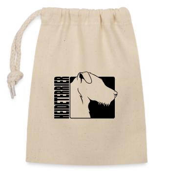 Heath Terrier Profile Dogs Hunting Dogs Wilsigns - Closable cotton gift bag (14x20cm) - nature - Front