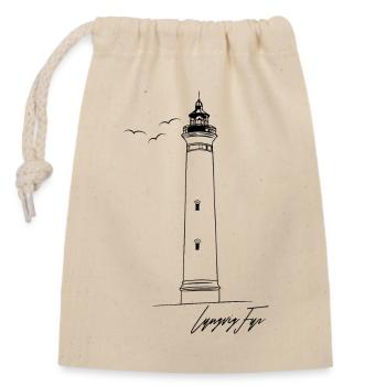 Danemark Lyngvig Fyr Lighthouse Holiday - Sac cadeau en coton avec cordon (14 x 20 cm) - nature - Devant