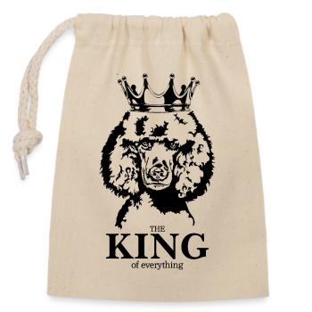 Caniche Roi de tout Grand Caniche Wilsigns - Sac cadeau en coton avec cordon (14 x 20 cm) - nature - Devant
