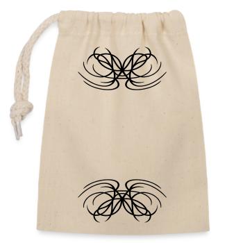 Design artful abstract tribal - Closable cotton gift bag (14x20cm) - nature - Front