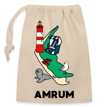 Île d’Amrum en mer du Nord - Sac cadeau en coton avec cordon (14 x 20 cm) - nature - Devant