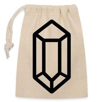 cristal de quartz - Sac cadeau en coton avec cordon (14 x 20 cm) - nature - Devant