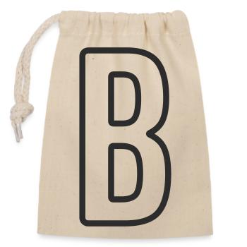 Letter B Typodesign - Closable cotton gift bag (14x20cm) - nature - Front