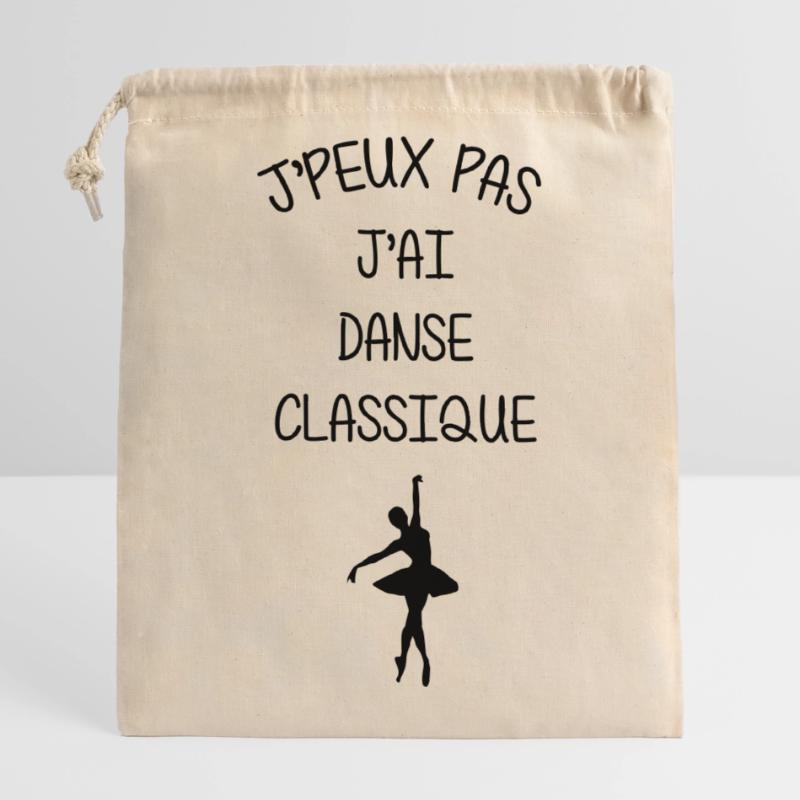 I can't, I have classical dance Closable cotton gift bag (14x20cm)