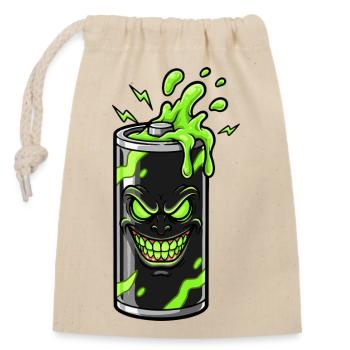 Grim Battery Green Battery Slime - Closable cotton gift bag (14x20cm) - nature - Front