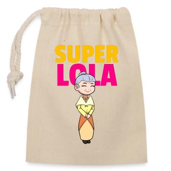 Philippinen Filipina Oma Lola I Geschenk - Verschließbarer Geschenkbeutel aus Baumwolle (14x20cm) - Natur - Vorne