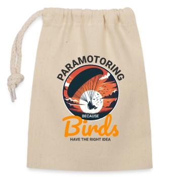 Motorschirmpilot Motorschirm Motorschirm - Verschließbarer Geschenkbeutel aus Baumwolle (14x20cm) - Natur - Vorne