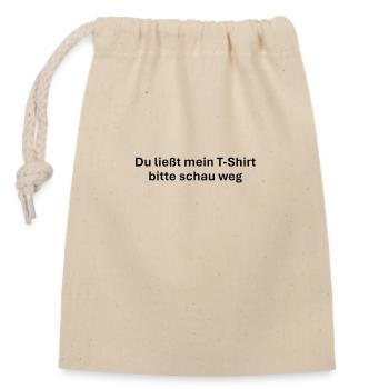 Funny saying - Closable cotton gift bag (14x20cm) - nature - Front