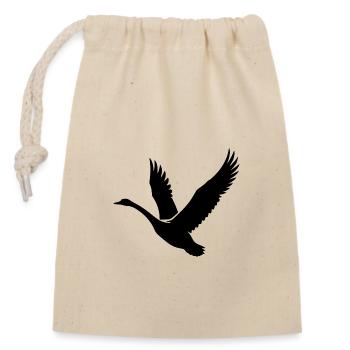 Cygne Oiseaux sauvages Style de tatouage - Sac cadeau en coton avec cordon (14 x 20 cm) - nature - Devant