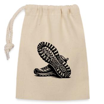 Wanderstiefel mit tiefem Profil - Verschließbarer Geschenkbeutel aus Baumwolle (14x20cm) - Natur - Vorne