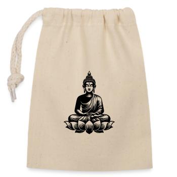 Ruhender Buddha Konzentration Yoga Meditation - Verschließbarer Geschenkbeutel aus Baumwolle (14x20cm) - Natur - Vorne