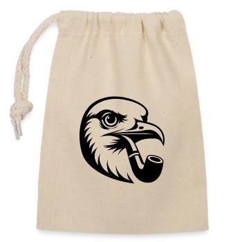 Art nordique de la mouette avec sifflet dans le style de dessin animé - Sac cadeau en coton avec cordon (14 x 20 cm) - nature - Devant