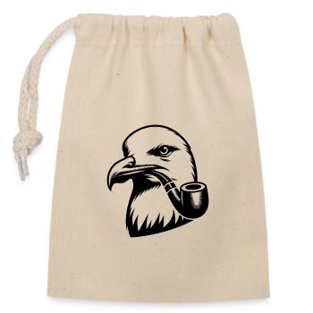 Mouette au charisme nautique nordique - Sac cadeau en coton avec cordon (14 x 20 cm) - nature - Devant