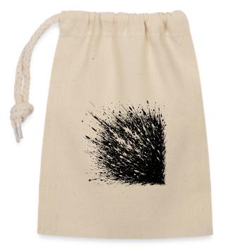 Abstract Splash Explosion When Ink Party - Closable cotton gift bag (14x20cm) - nature - Front