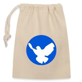 Dove of Peace - Closable cotton gift bag (14x20cm) - nature - Front