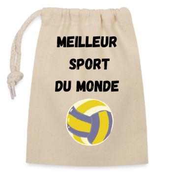 Best sport - Sac cadeau en coton avec cordon (14 x 20 cm) - nature - Devant