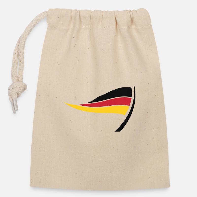 Flotte du drapeau allemand - Sac cadeau en coton avec cordon (14 x 20 cm) - nature