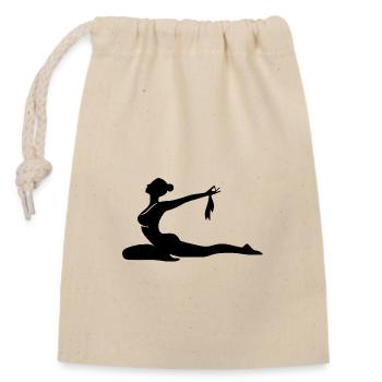 Méditation et Yoga Expression de la puissance et de l’élégance - Sac cadeau en coton avec cordon (14 x 20 cm) - nature - Devant
