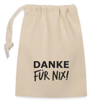 Danke - Verschließbarer Geschenkbeutel aus Baumwolle (14x20cm) - Natur - Vorne