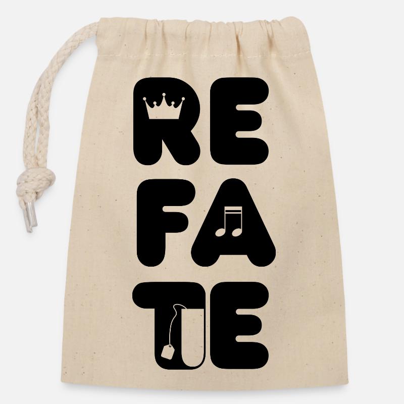Refate - Bring yourself round - Verschließbarer Geschenkbeutel aus Baumwolle (14x20cm) - Natur