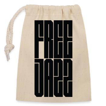 Conception du logo Free Jazz - Sac cadeau en coton avec cordon (14 x 20 cm) - nature - Devant